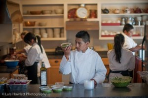 Omar Macias at Puente's Youth Culinary Academy 