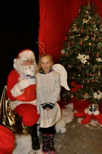 Santa and the angel