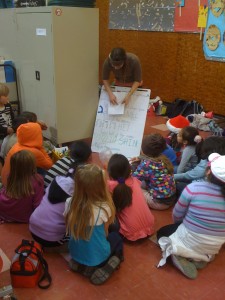 Pescadero Elementary School students learn how to play dreidel
