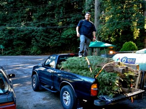 Omar delivers Christmas trees