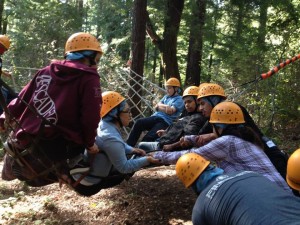 Youth learn team skills at ropes leadership course