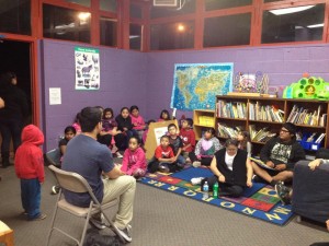 LHPUSD school board member Humberto Perez talks to homework club about careers