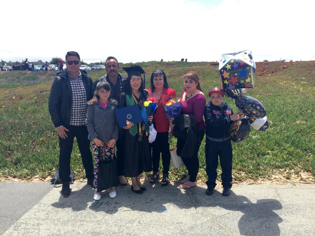 Lopez and her family on graduation day