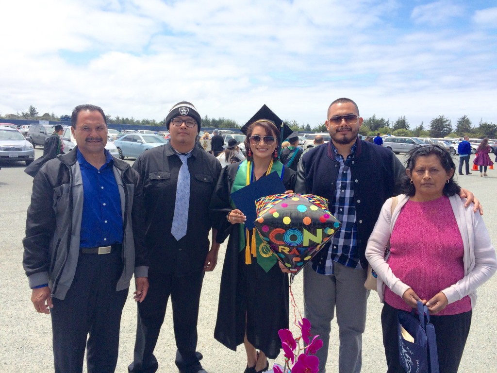 Guzman and her family on graduation day. 